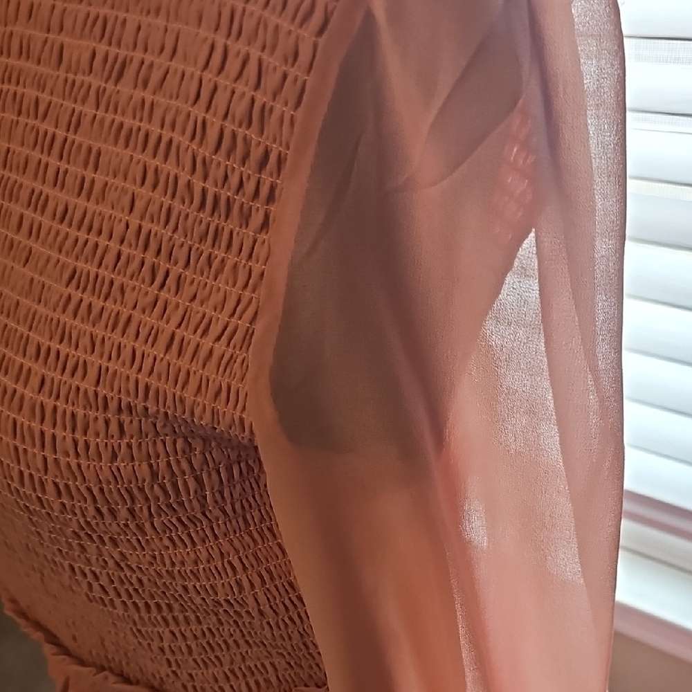 1.State Spring In Bloom Blush Pink Ruffle Dress (Size L) - Picture 6 of 9